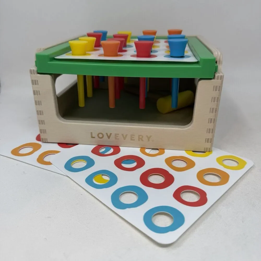 NEW Lovevery Wooden Montessori Match & Tap Hammer Box ( 31-33+ month) Toddler